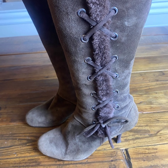Joan and David Suede Mid-Calf Boots - Picture 2 of 7